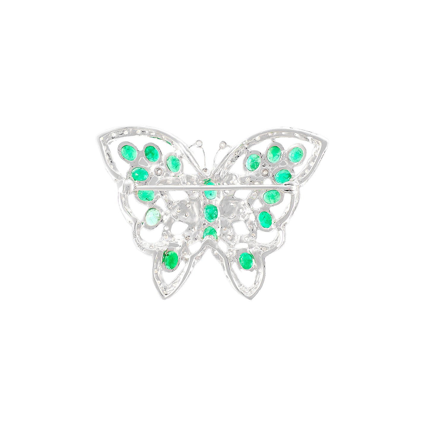 Vintage Emerald and Diamond Brooch