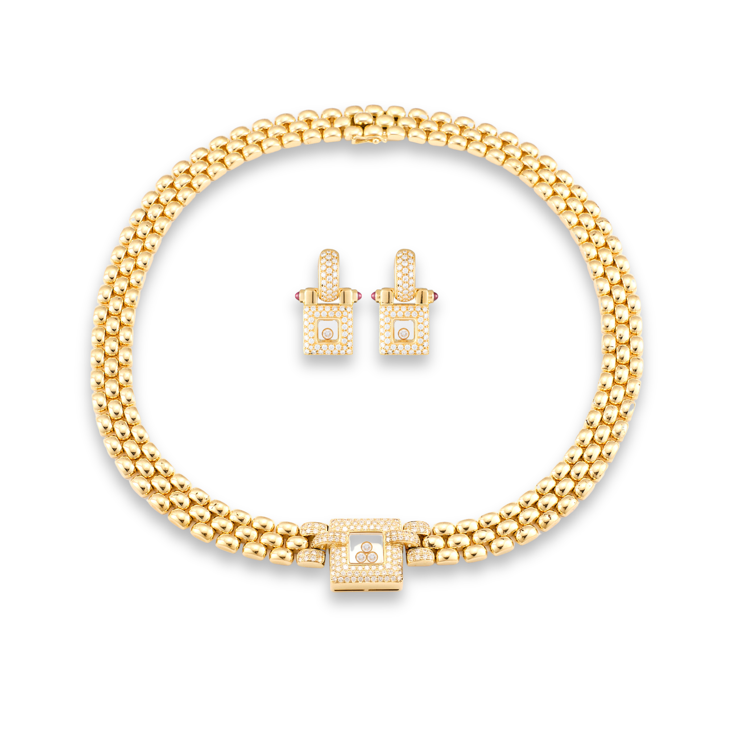 Chopard Happy Diamonds Necklace and Earrings