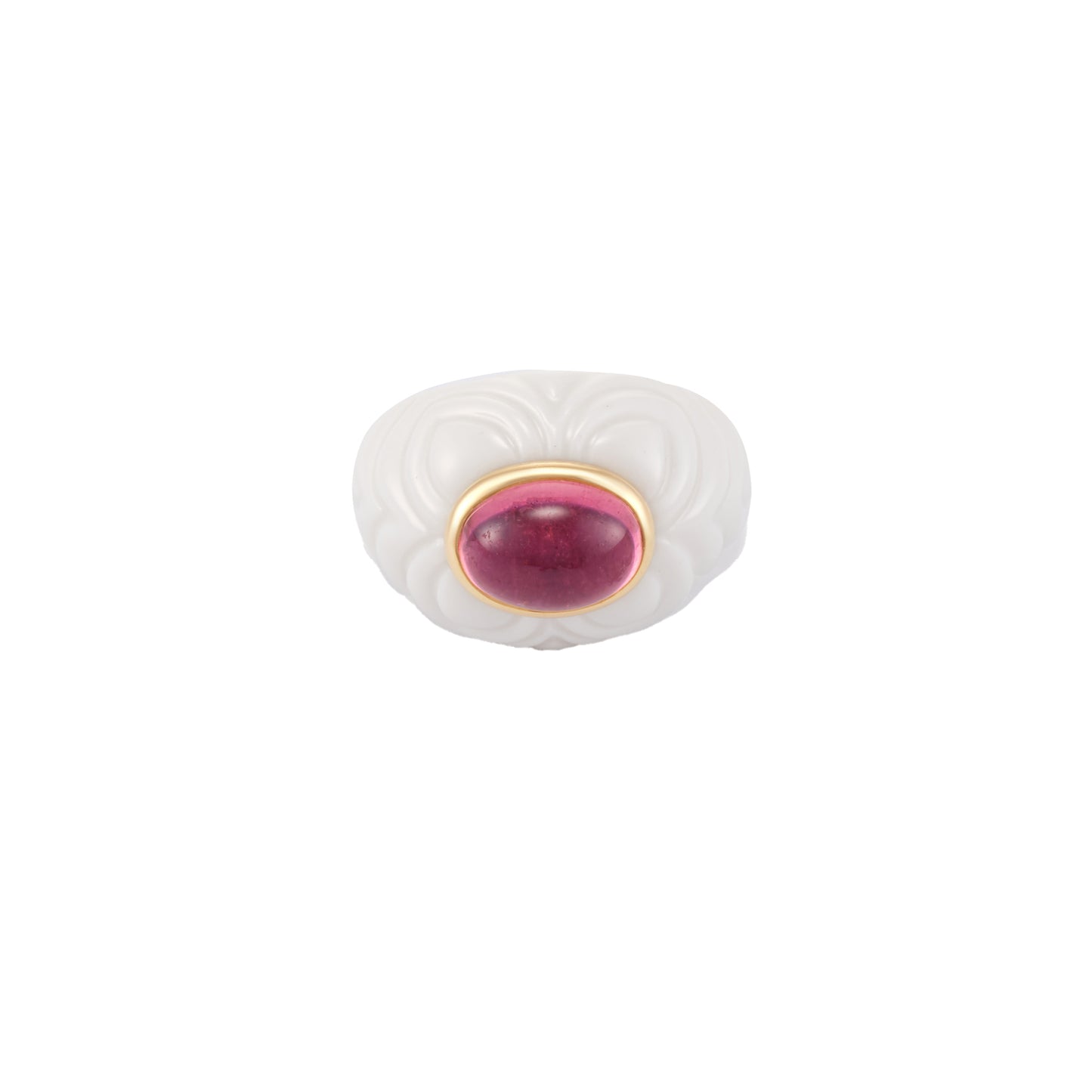 Bvlgari Ceramic and Gold Ring