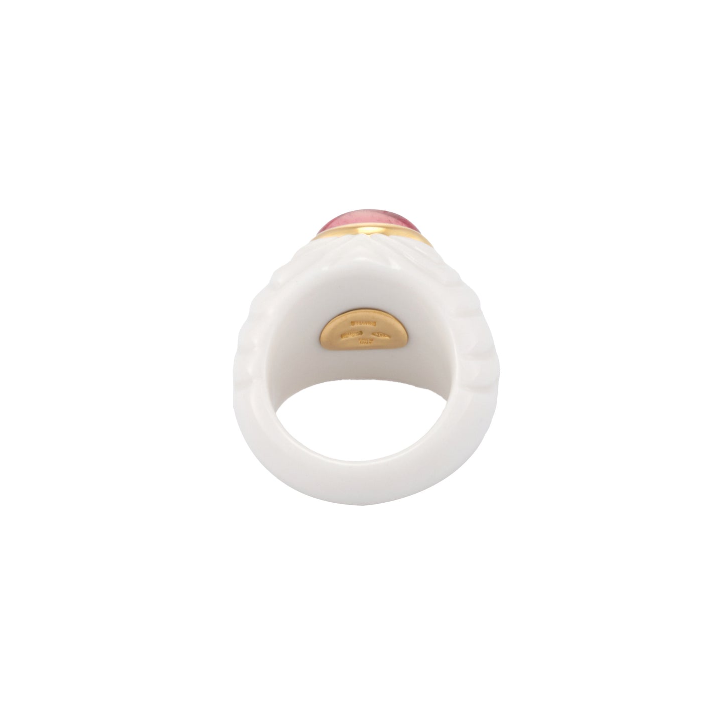Bvlgari Ceramic and Gold Ring