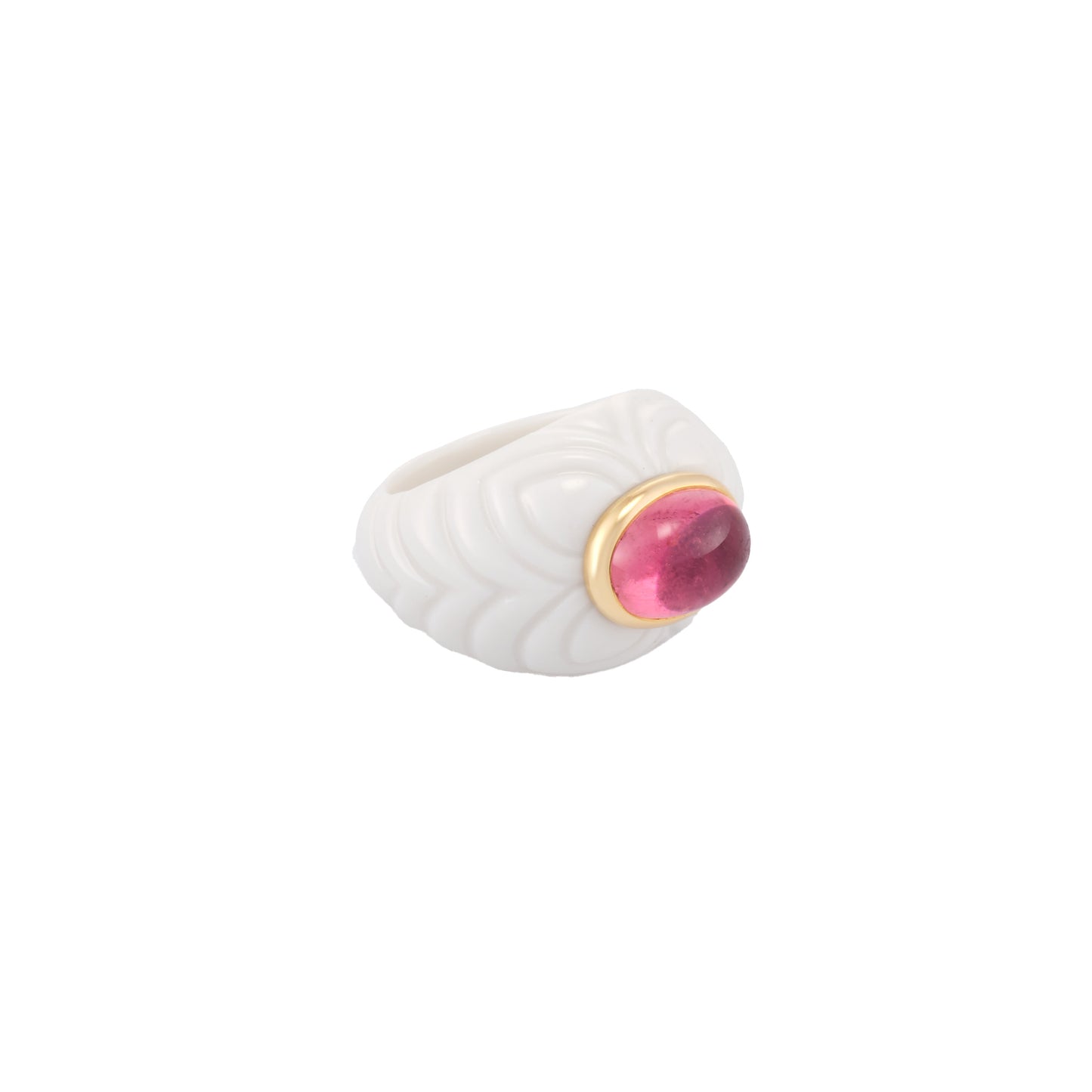 Bvlgari Ceramic and Gold Ring