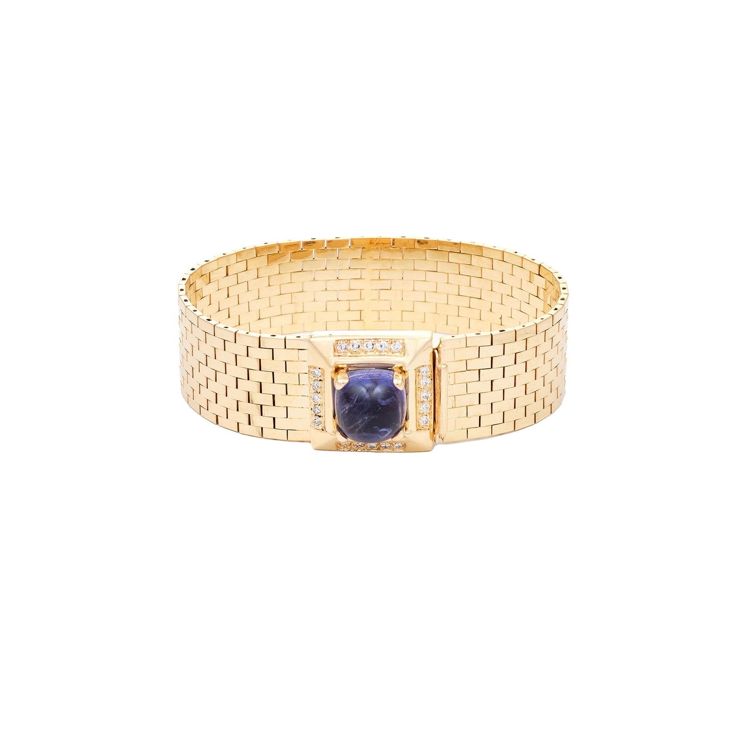 Vintage Iolite and Diamond Bracelet