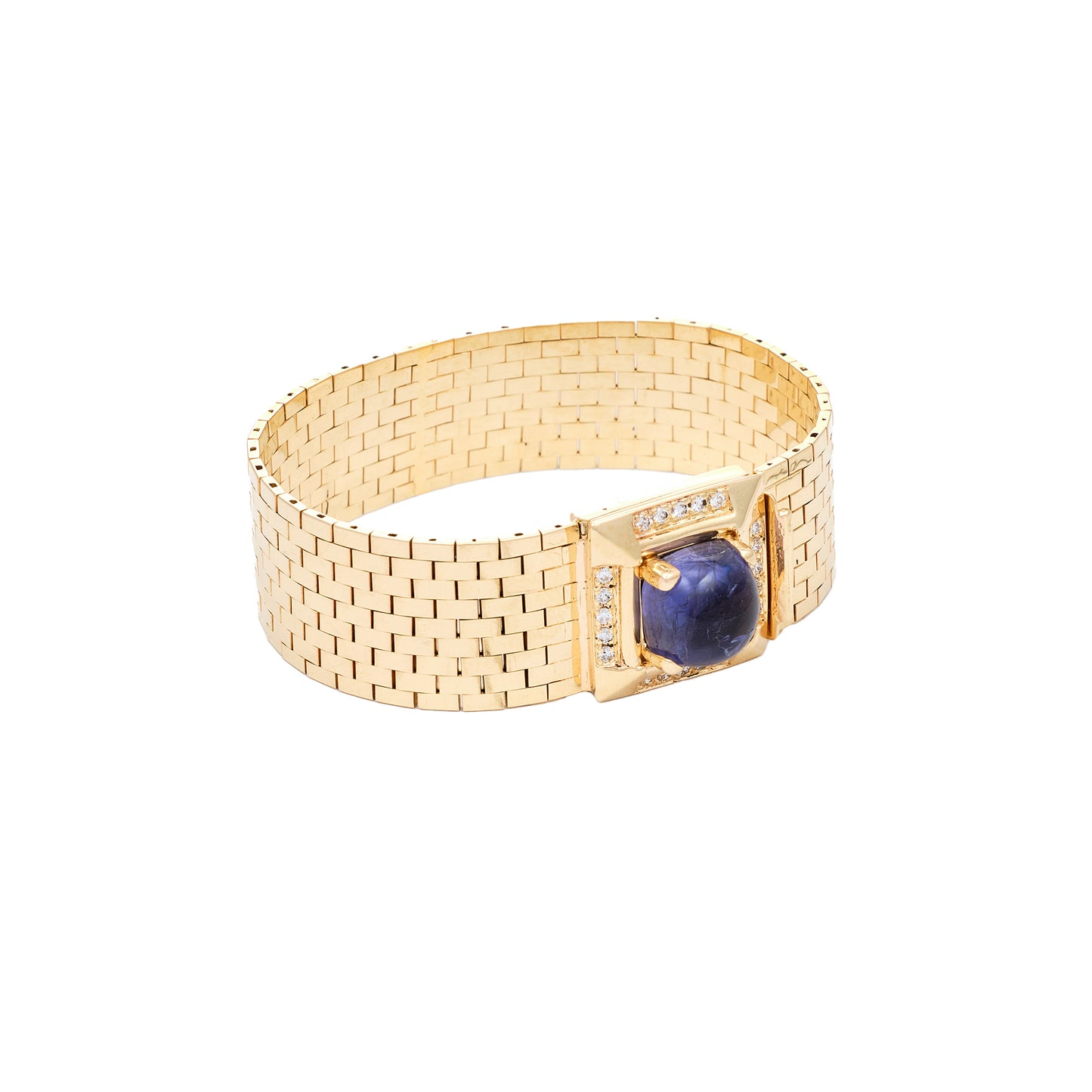 Vintage Iolite and Diamond Bracelet