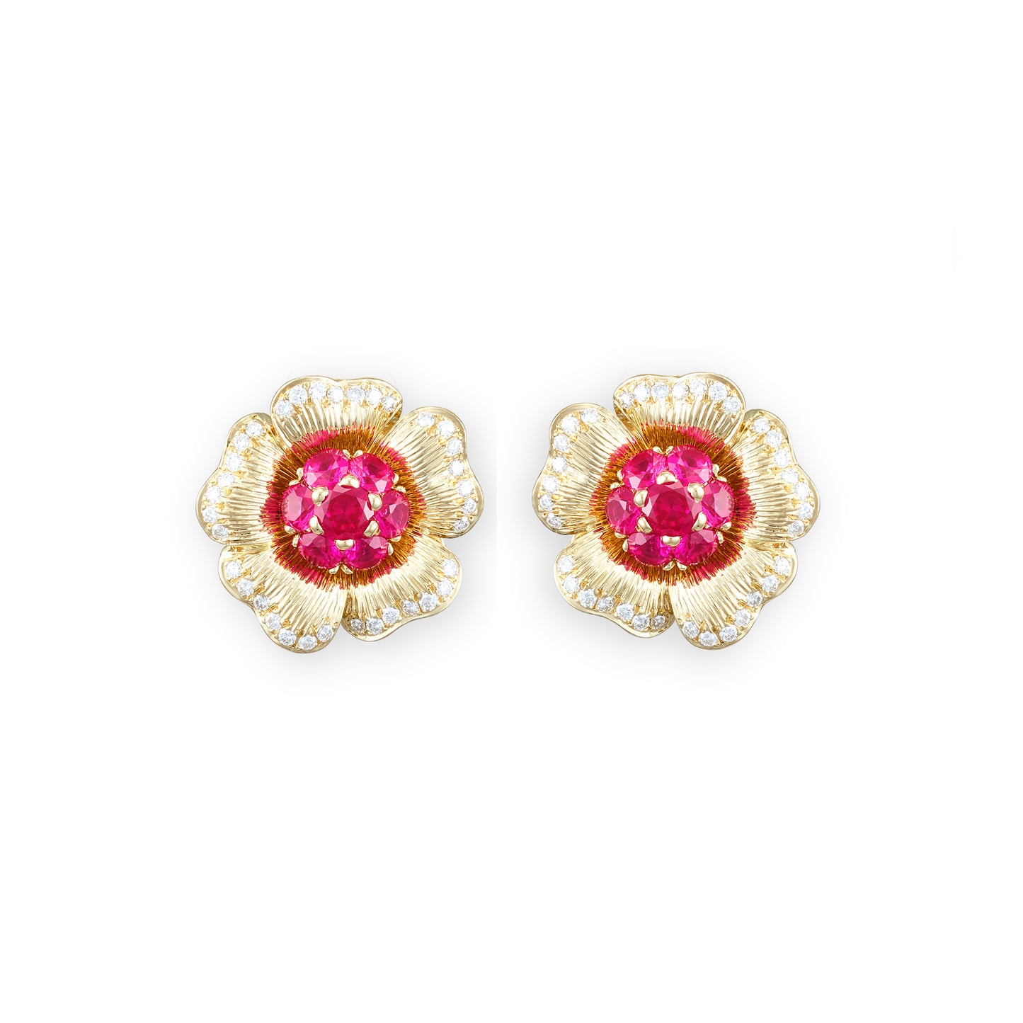 Vintage Pink Sapphire Earrings