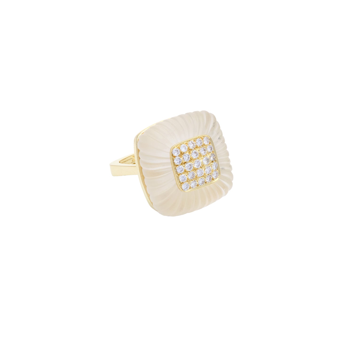 Vintage Rock Crystal Diamond Ring