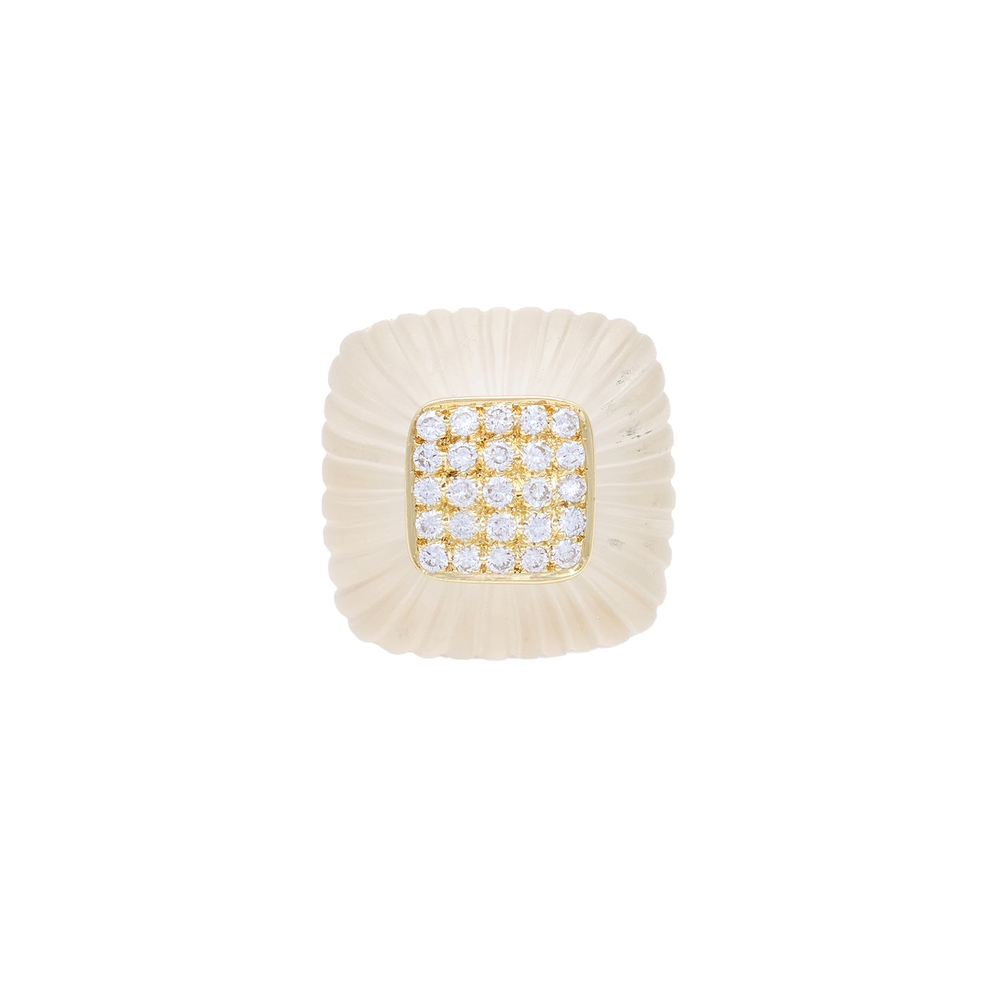 Vintage Rock Crystal Diamond Ring
