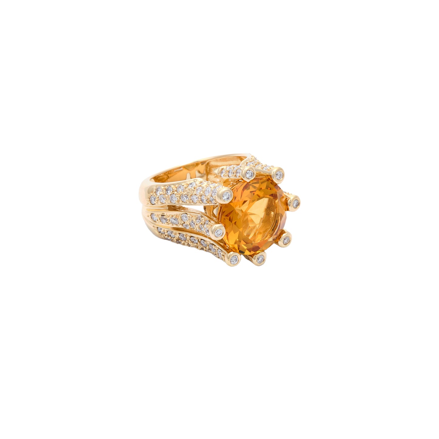 Sonia B Citrine & Diamond Ring