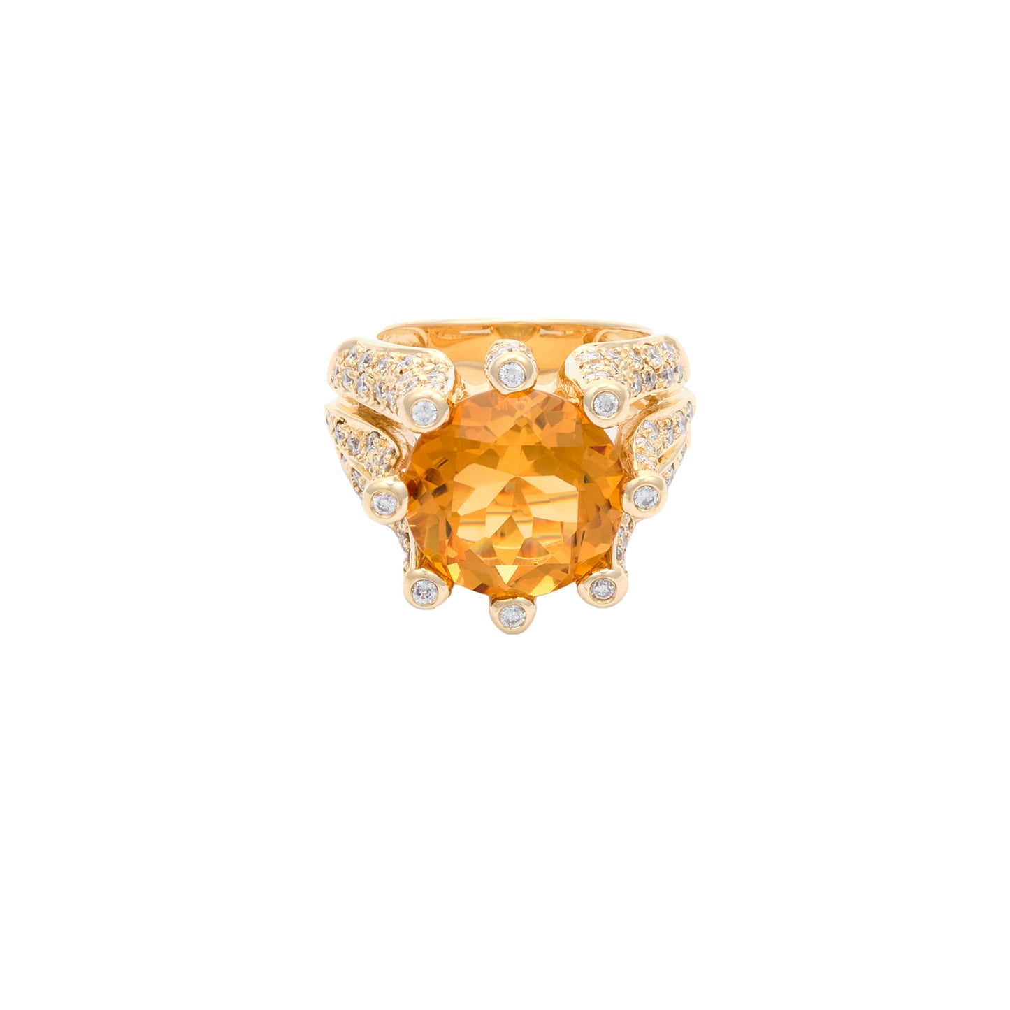 Sonia B Citrine & Diamond Ring