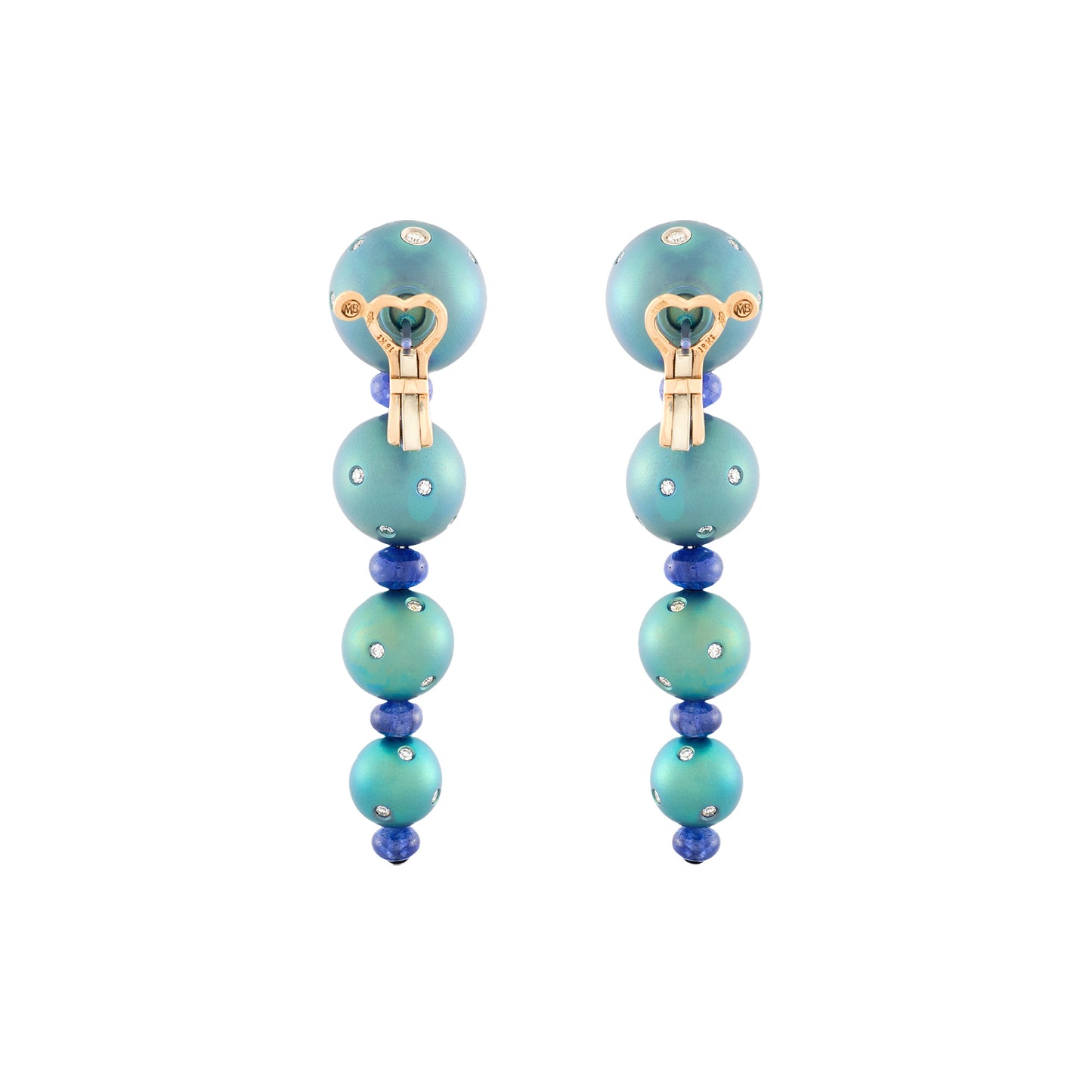 Margherita Burgener Sapphire Titanium Earrings