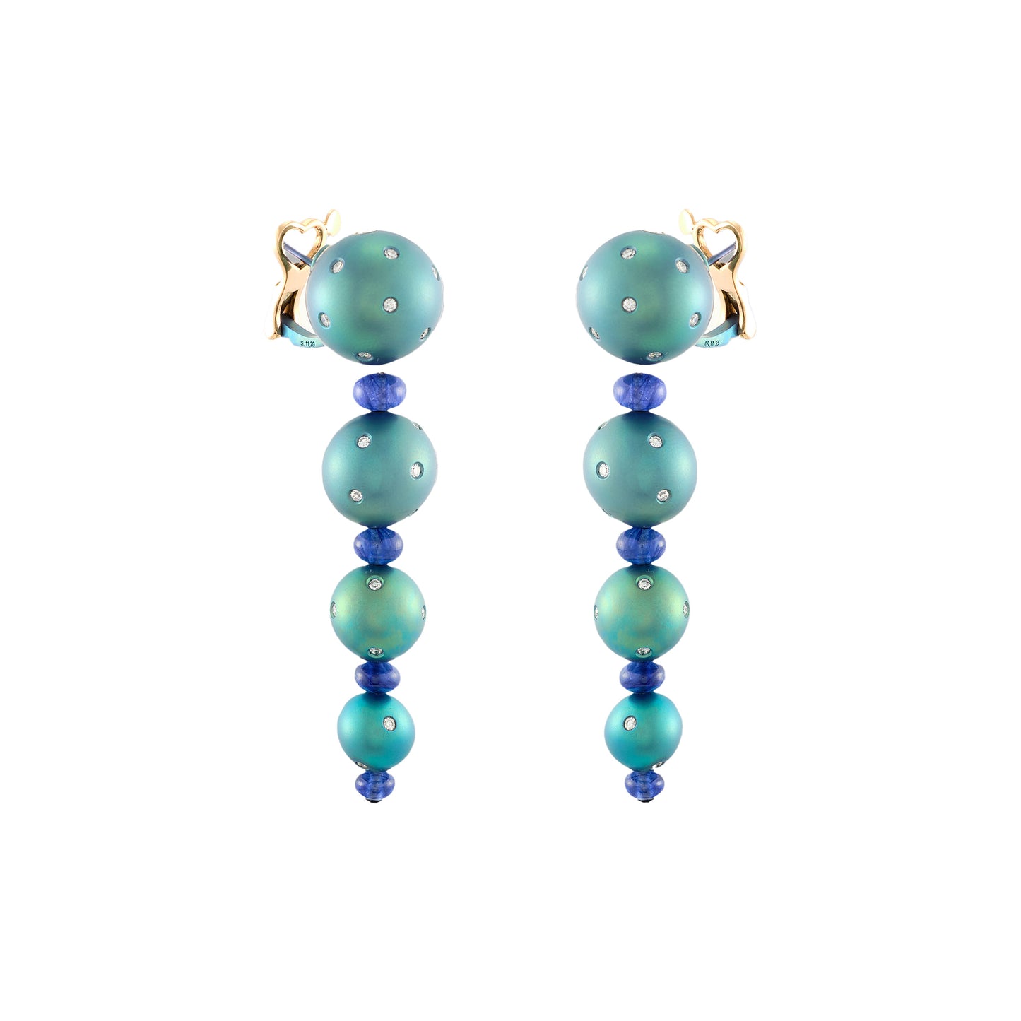 Margherita Burgener Sapphire Titanium Earrings