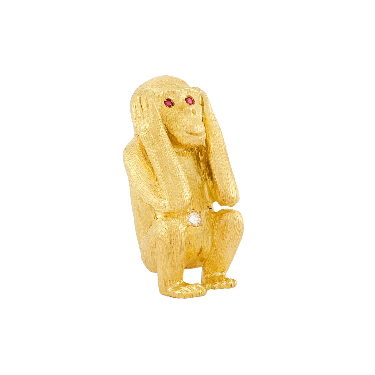 Vintage Three-Monkey Brooch