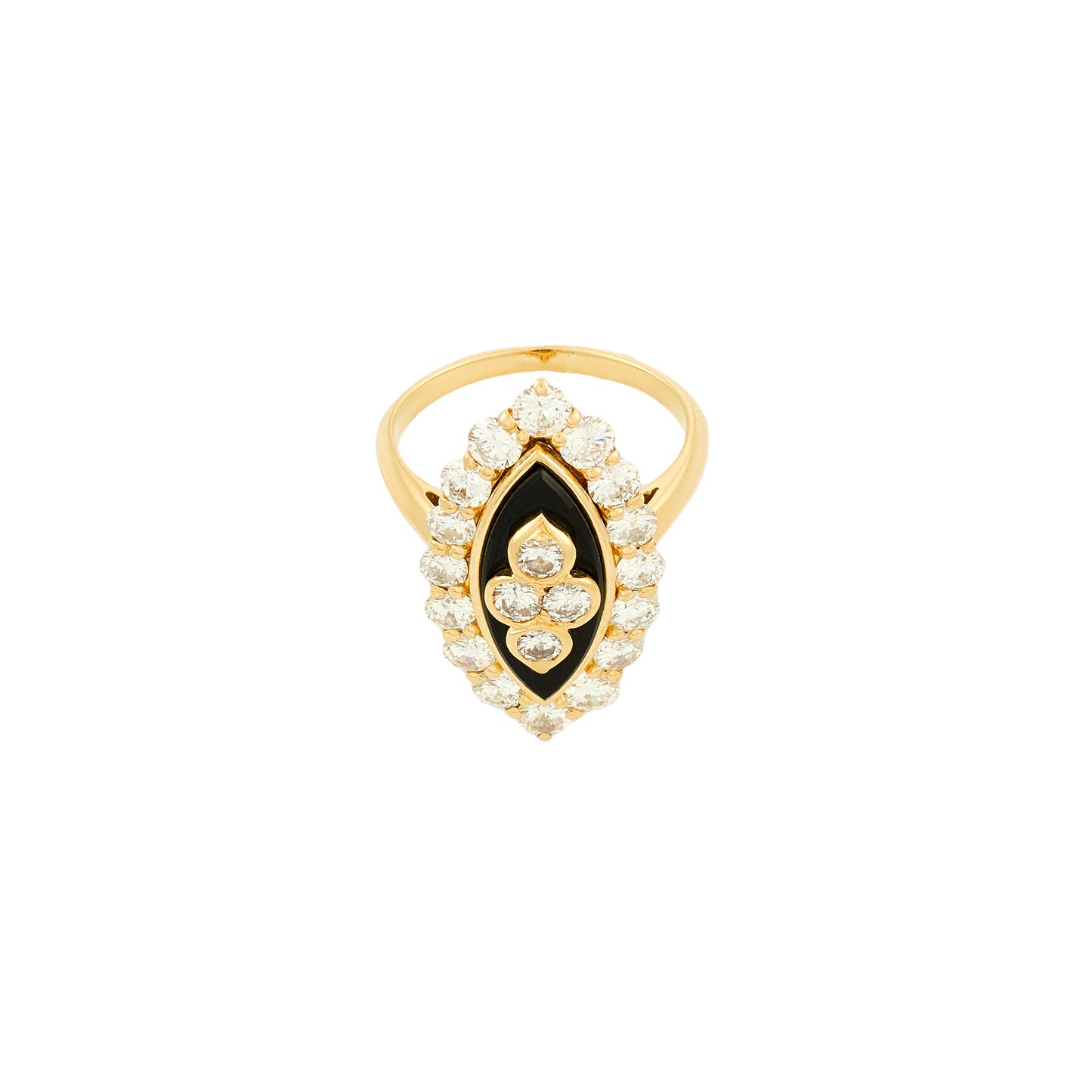 Van Cleef & Arpels Onyx and Diamond Ring