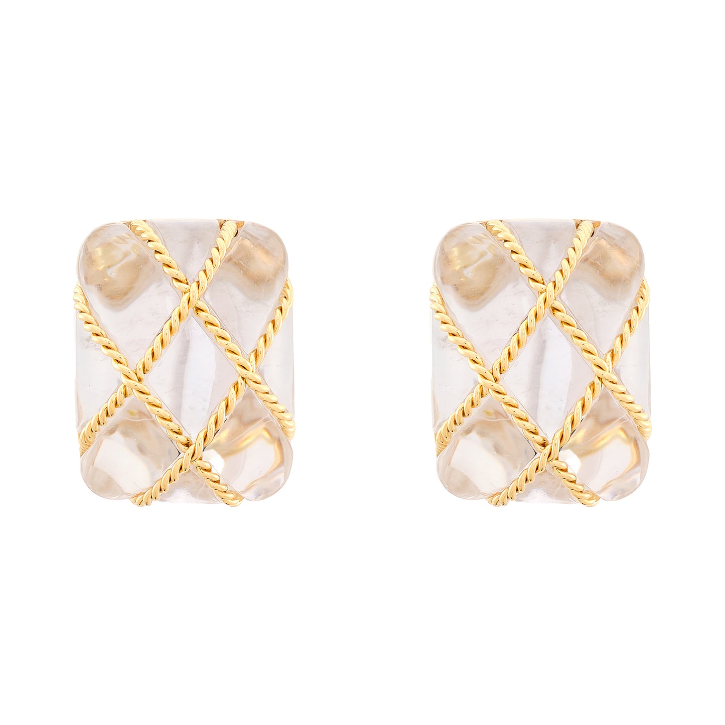 Seaman Schepps Rock Crystal Earrings