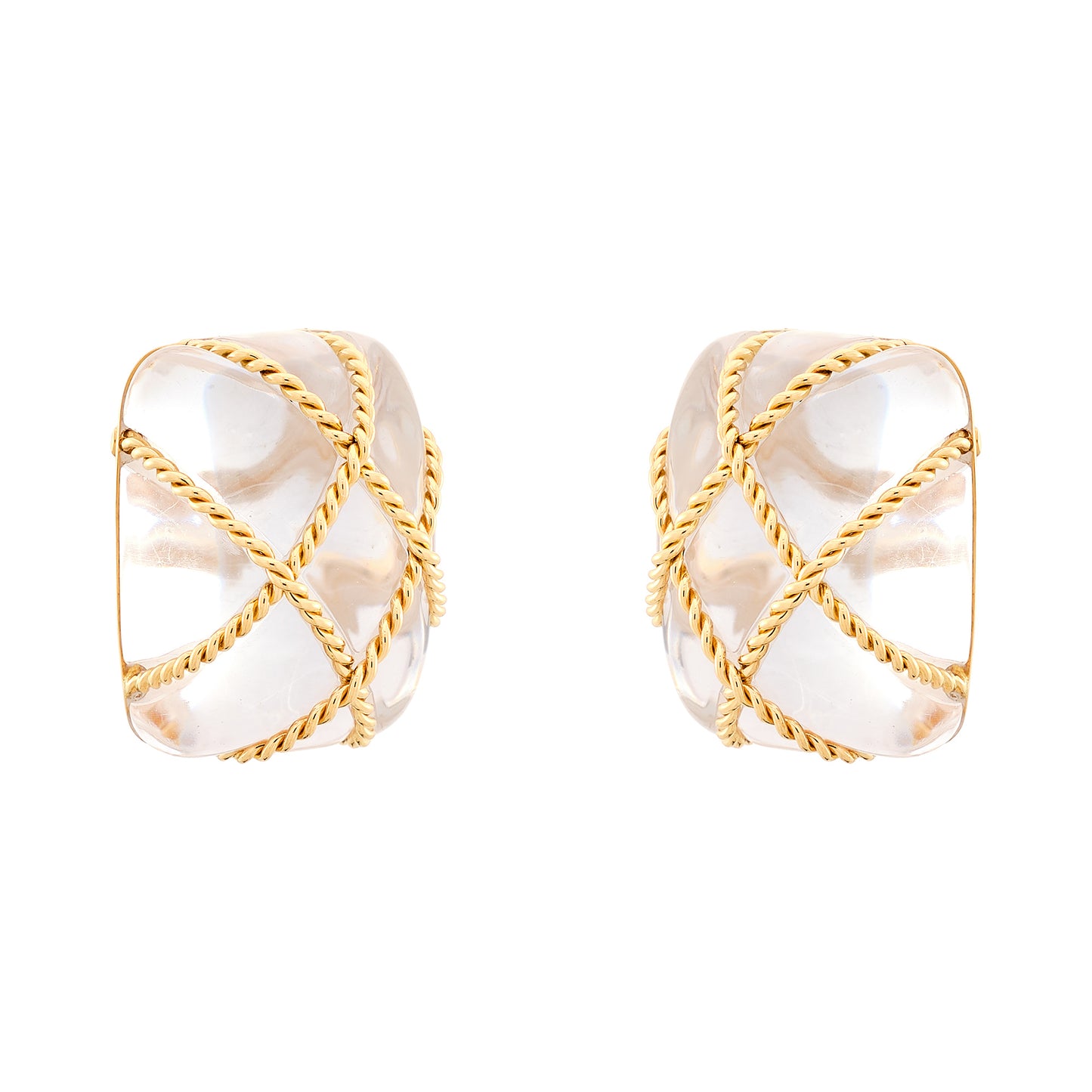 Seaman Schepps Rock Crystal Earrings