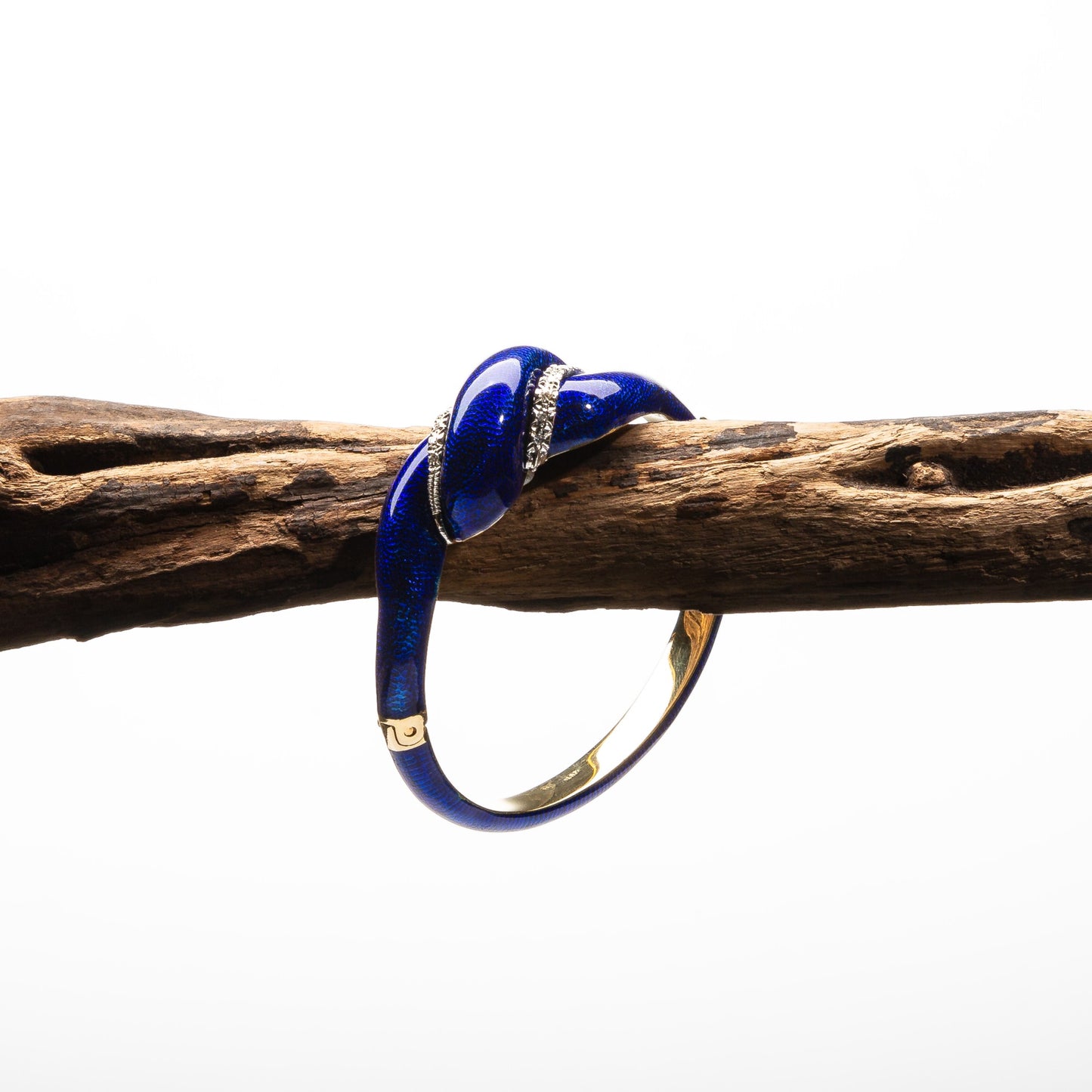Antique Enamel and Diamond Bangle