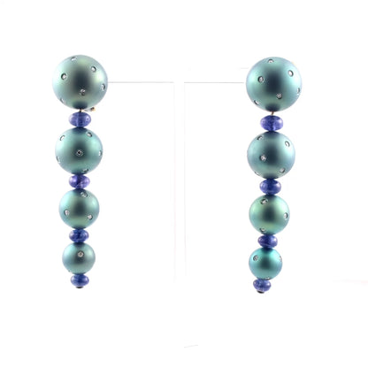 Margherita Burgener Sapphire Titanium Earrings