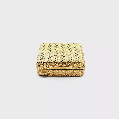 Vintage Gold Pill Box