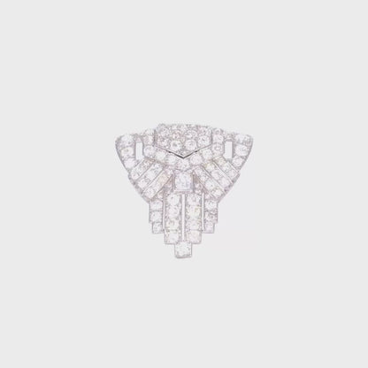 Antique French Art Déco Diamond Brooch