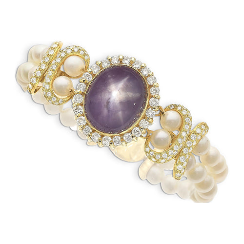 La Triomphe Purple Star Sapphire Bracelet