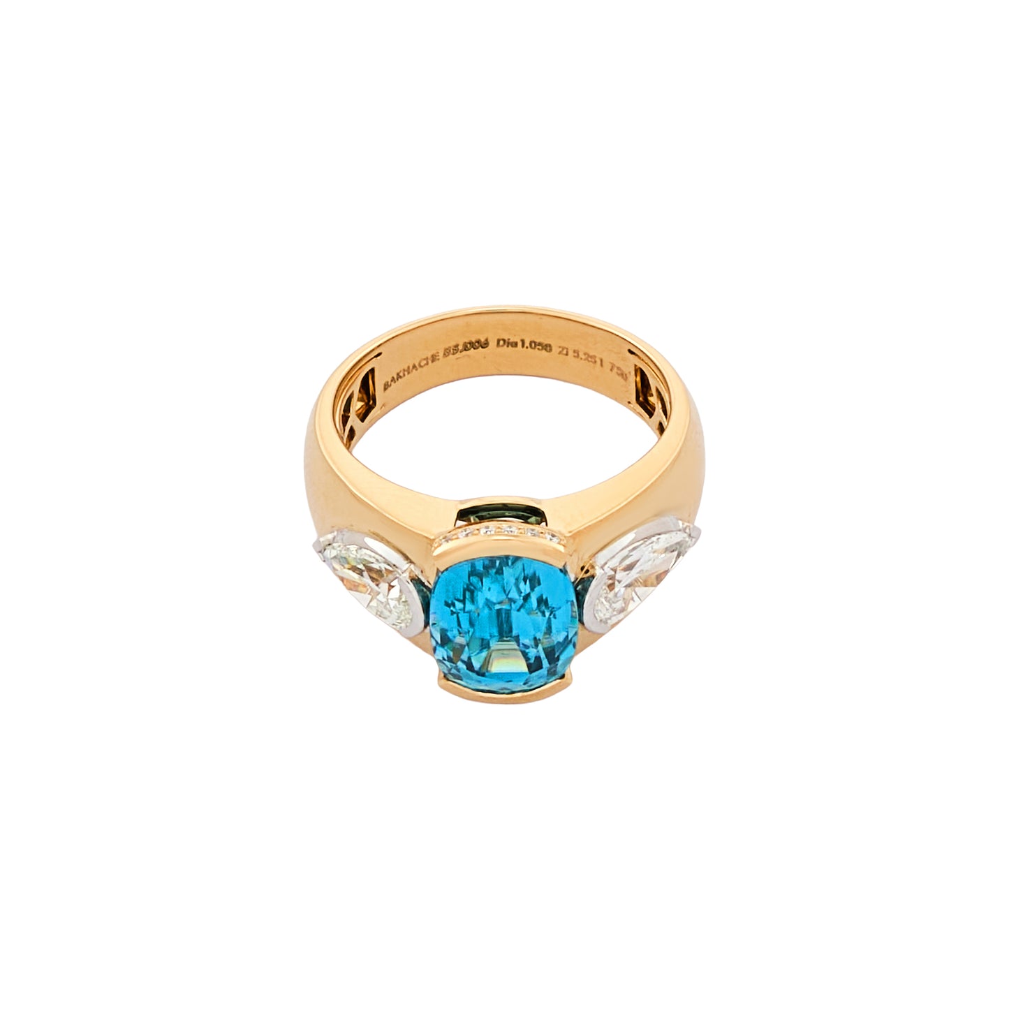 Bakhache Zircon and Diamonds Ring