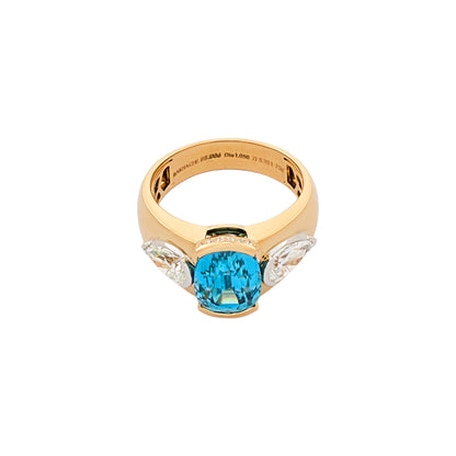 Bakhache Zircon and Diamonds Ring