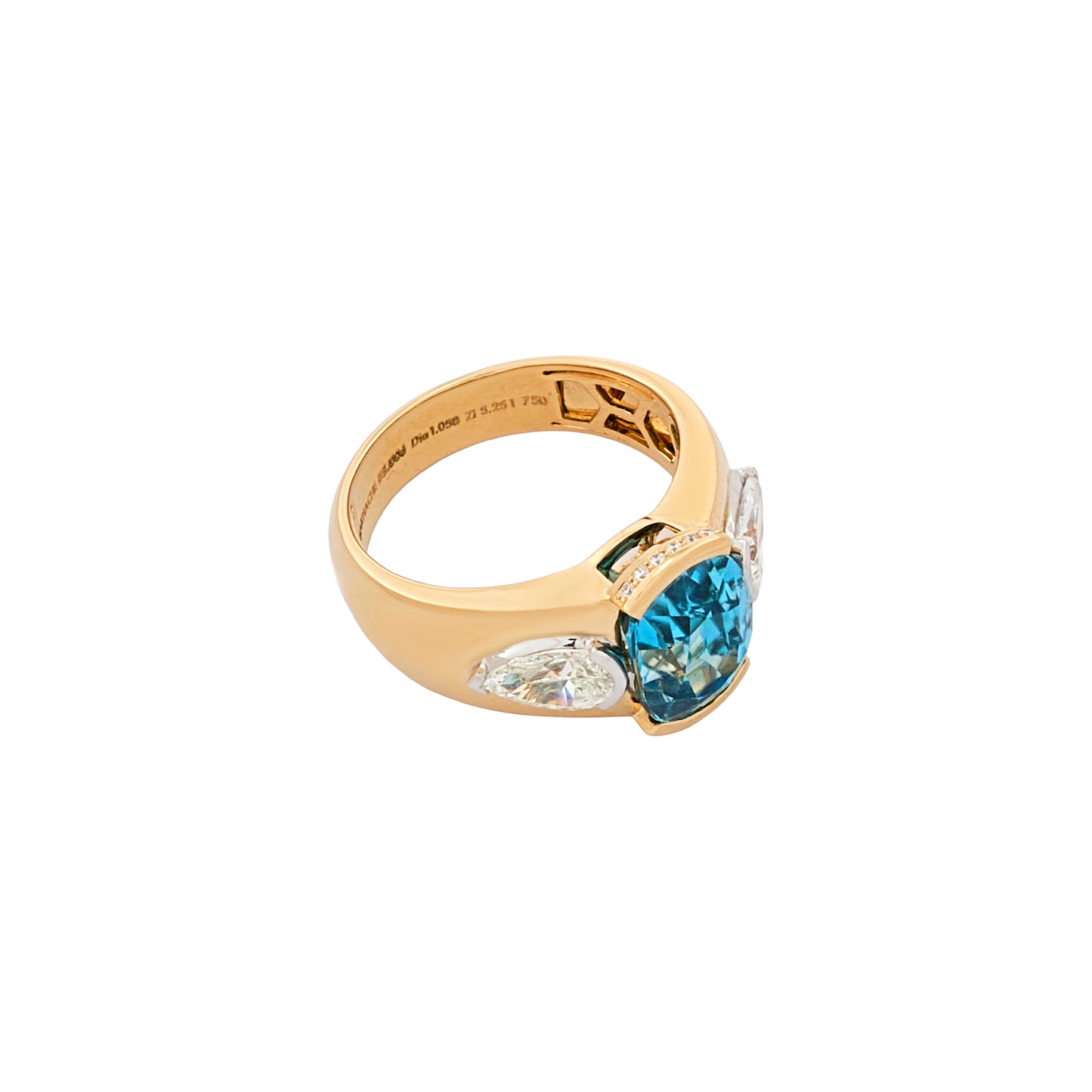 Bakhache Zircon and Diamonds Ring