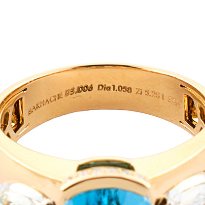 Bakhache Zircon and Diamonds Ring