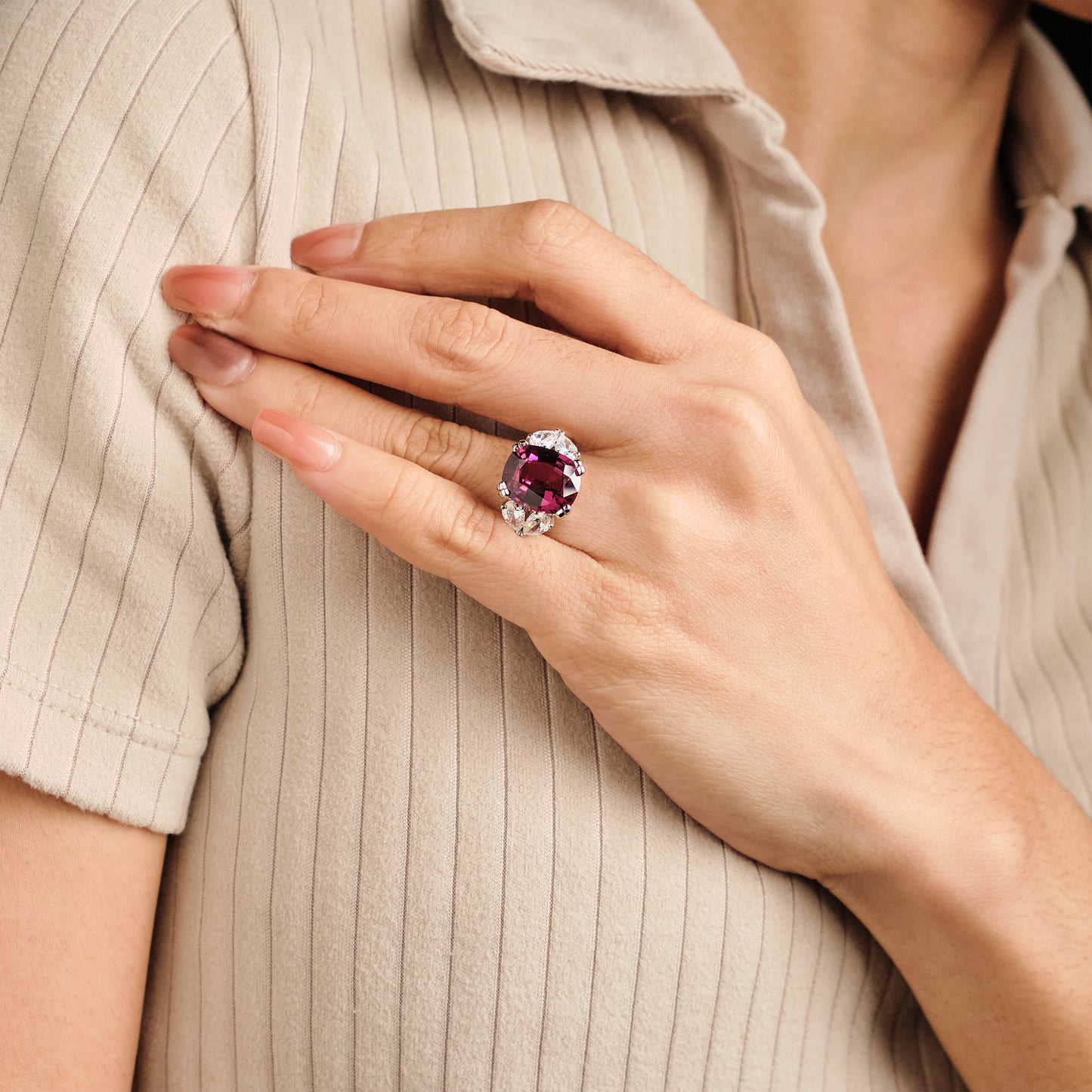 Bakhache Pink Tourmaline Ring