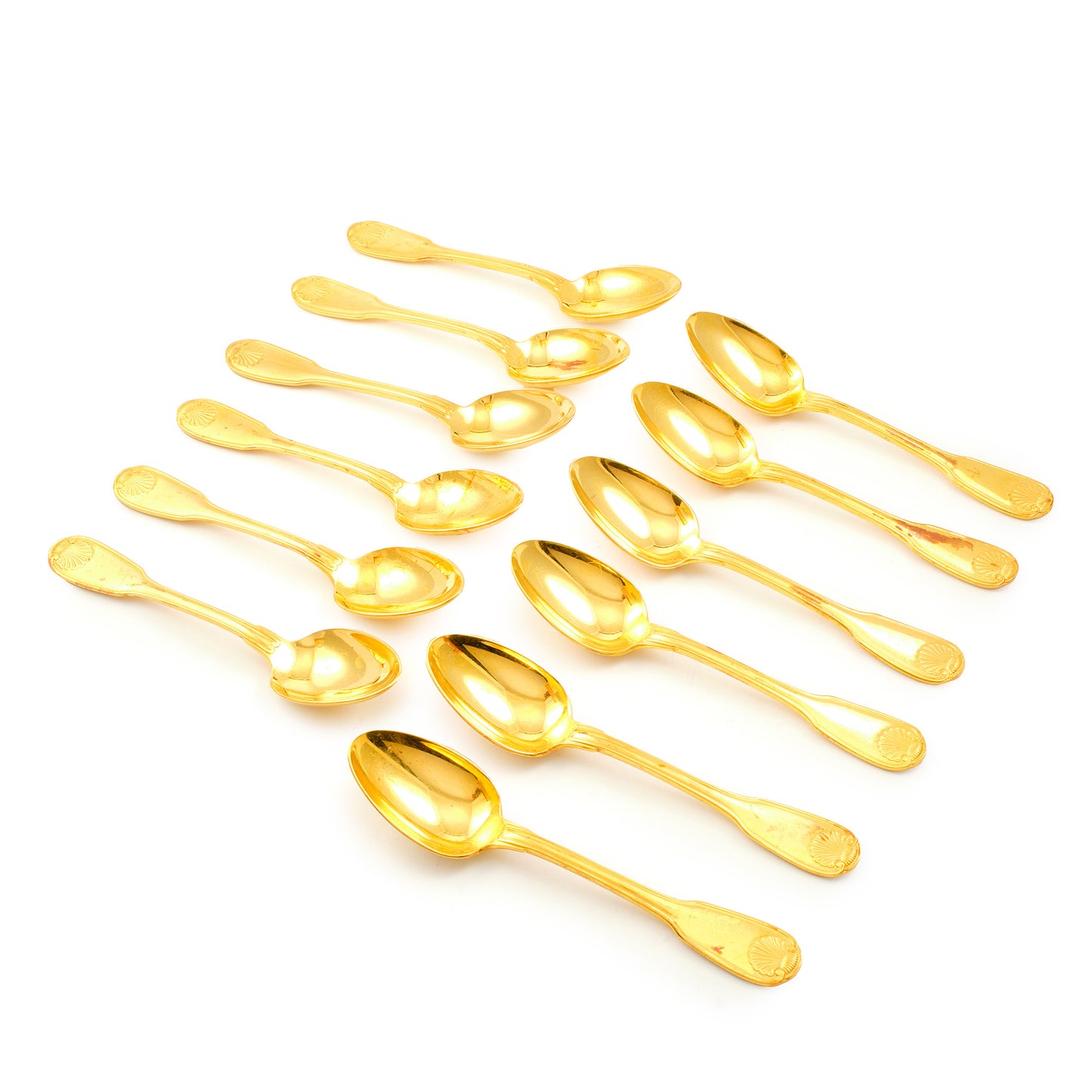 Christofle 'Vendome Shell' Gilded Spoon Set