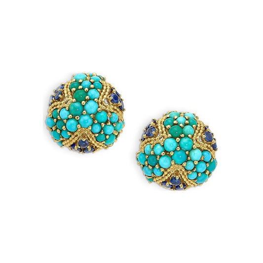 Custom Made Vintage Turquoise Earrings