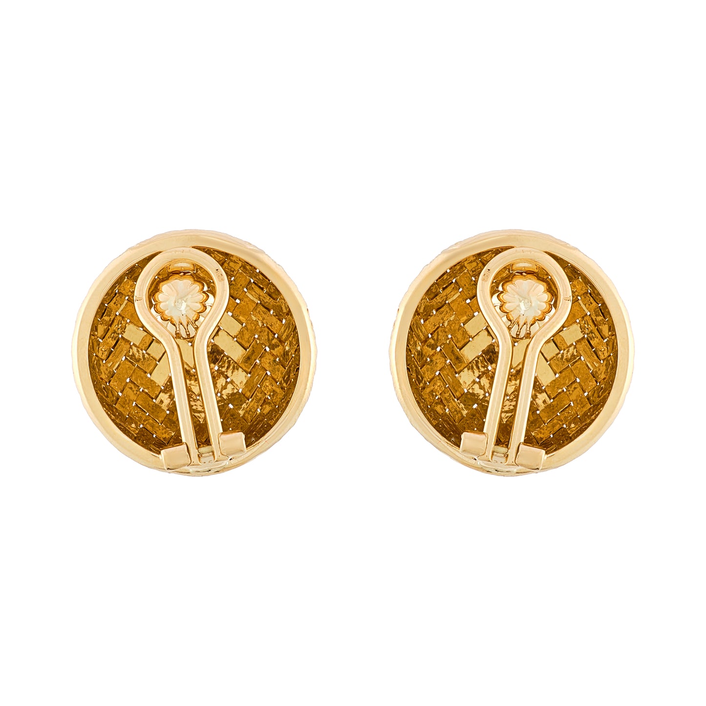 Garrard Basket Weave Design Earrings