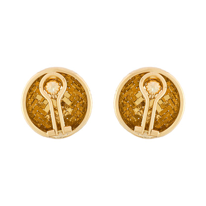 Garrard Basket Weave Design Earrings