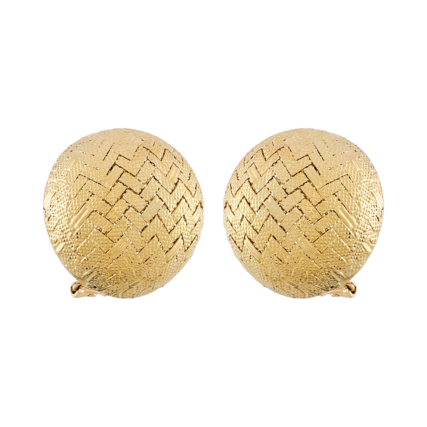 Garrard Basket Weave Design Earrings