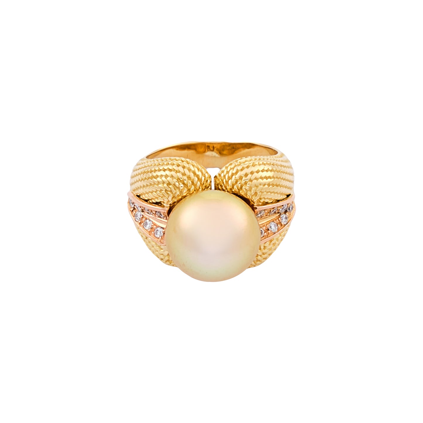 Vintage Pearl and Diamond Ring