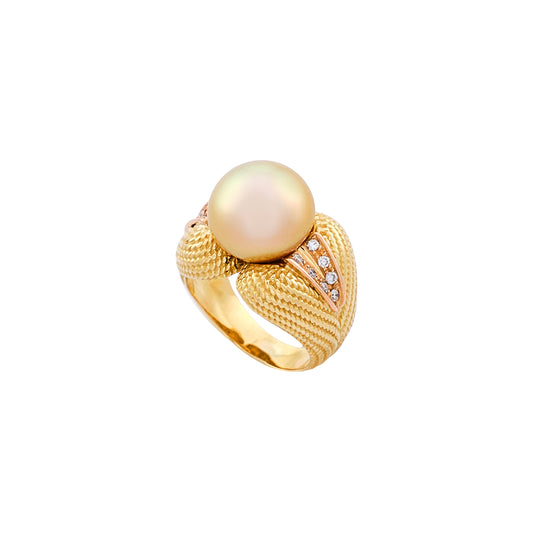 Vintage Pearl and Diamond Ring