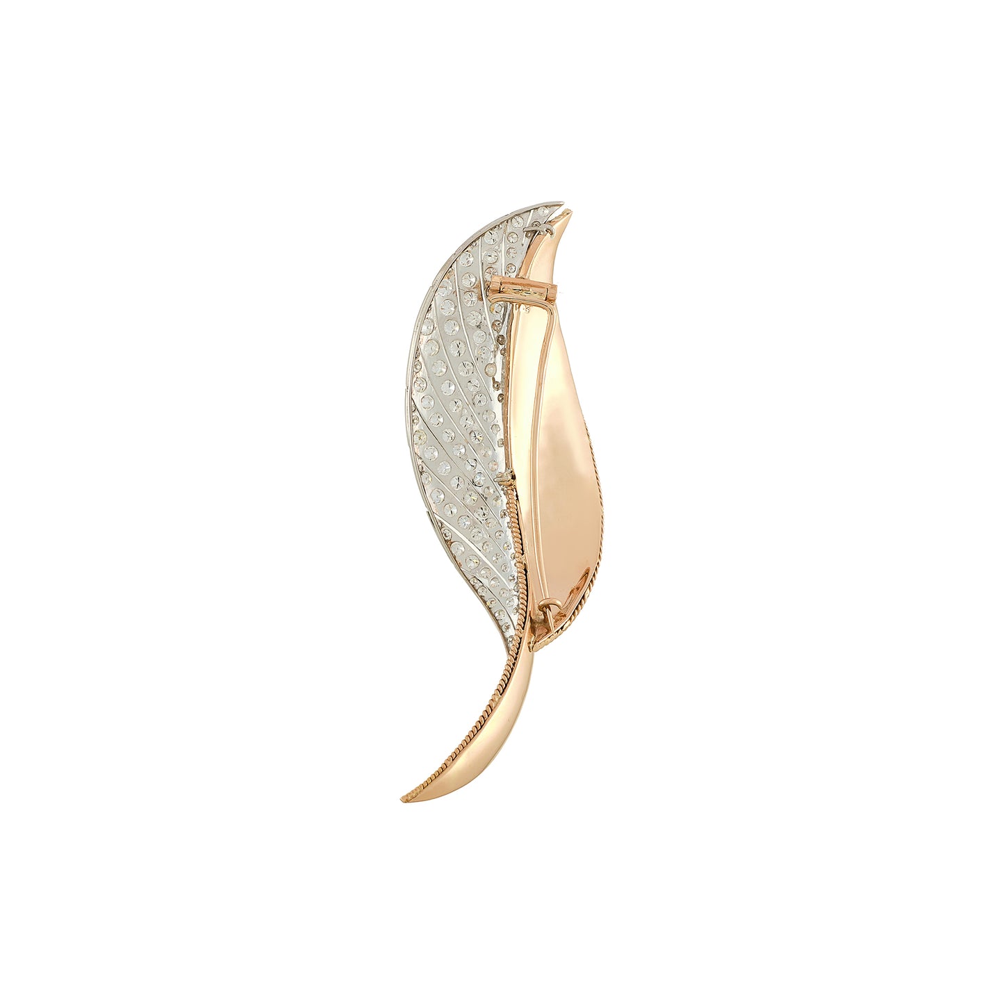 Vintage Foliate Diamond Brooch