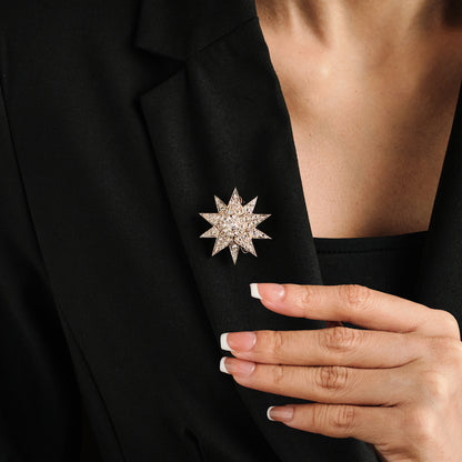 Antique Starburst Brooch