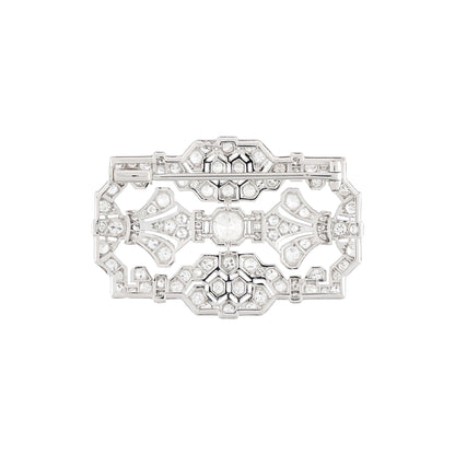 Vintage Art Deco Diamond Brooch