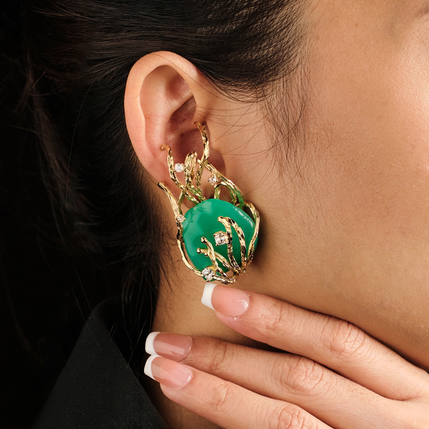 William Fisher Chrysoprase Earrings