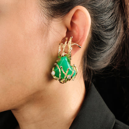 William Fisher Chrysoprase Earrings