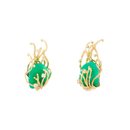 William Fisher Chrysoprase Earrings