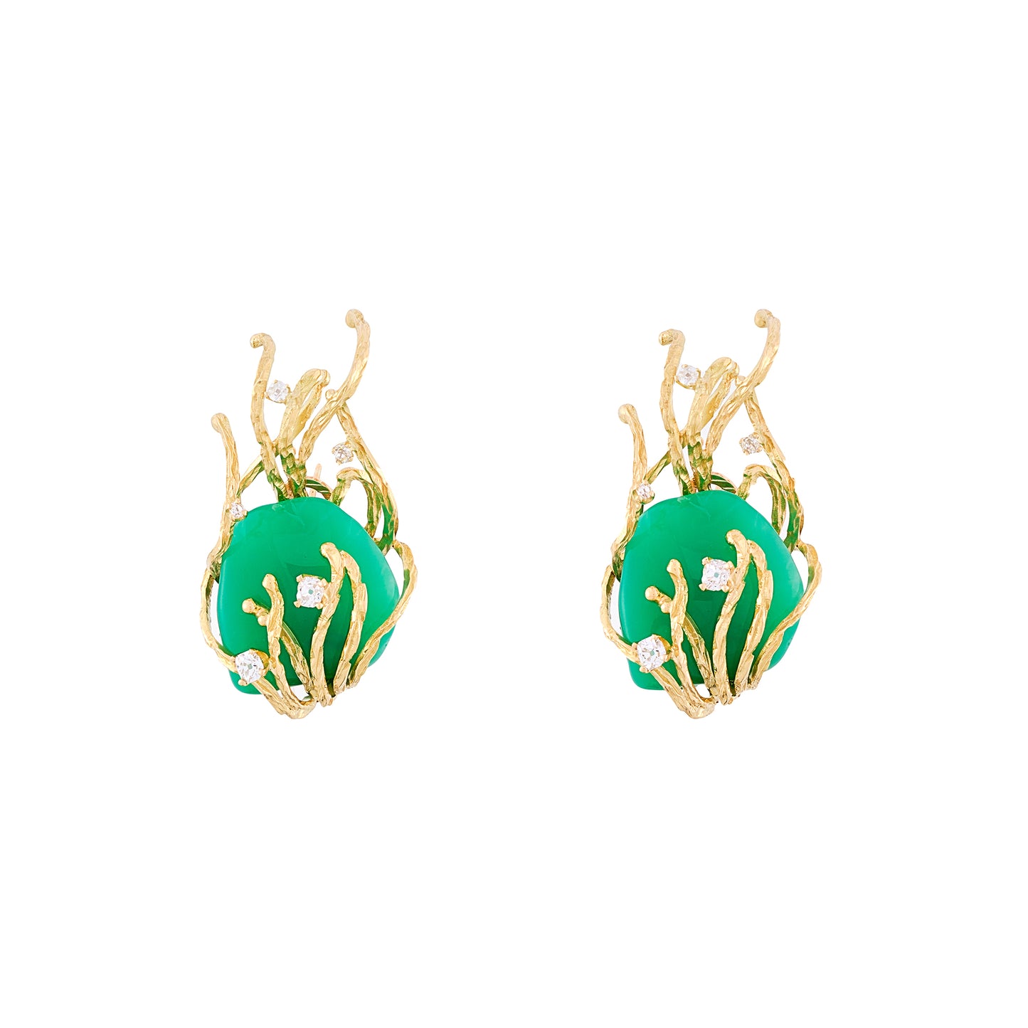 William Fisher Chrysoprase Earrings