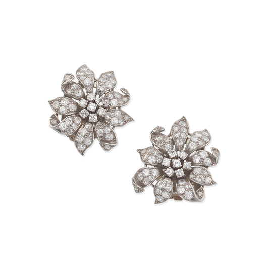 Garrard Flower Diamond Earrings