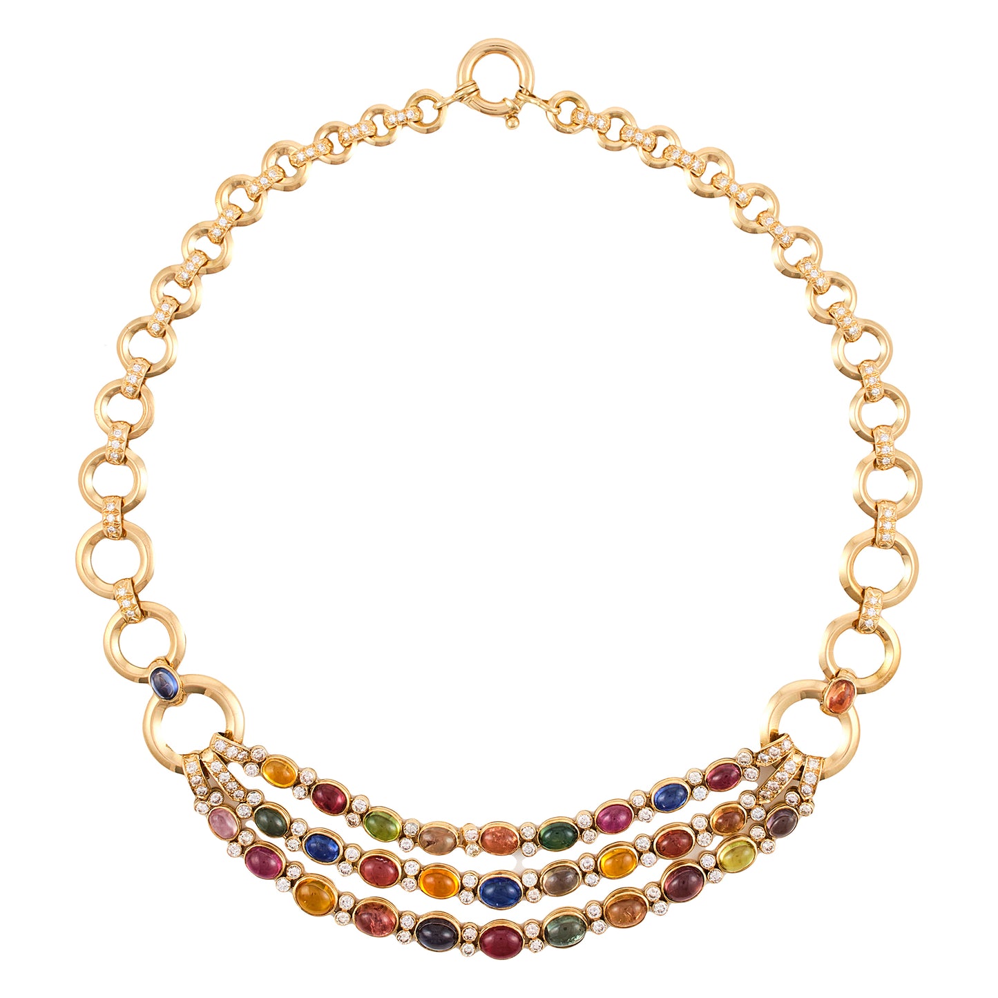 French Multi-Gem Demi Parure