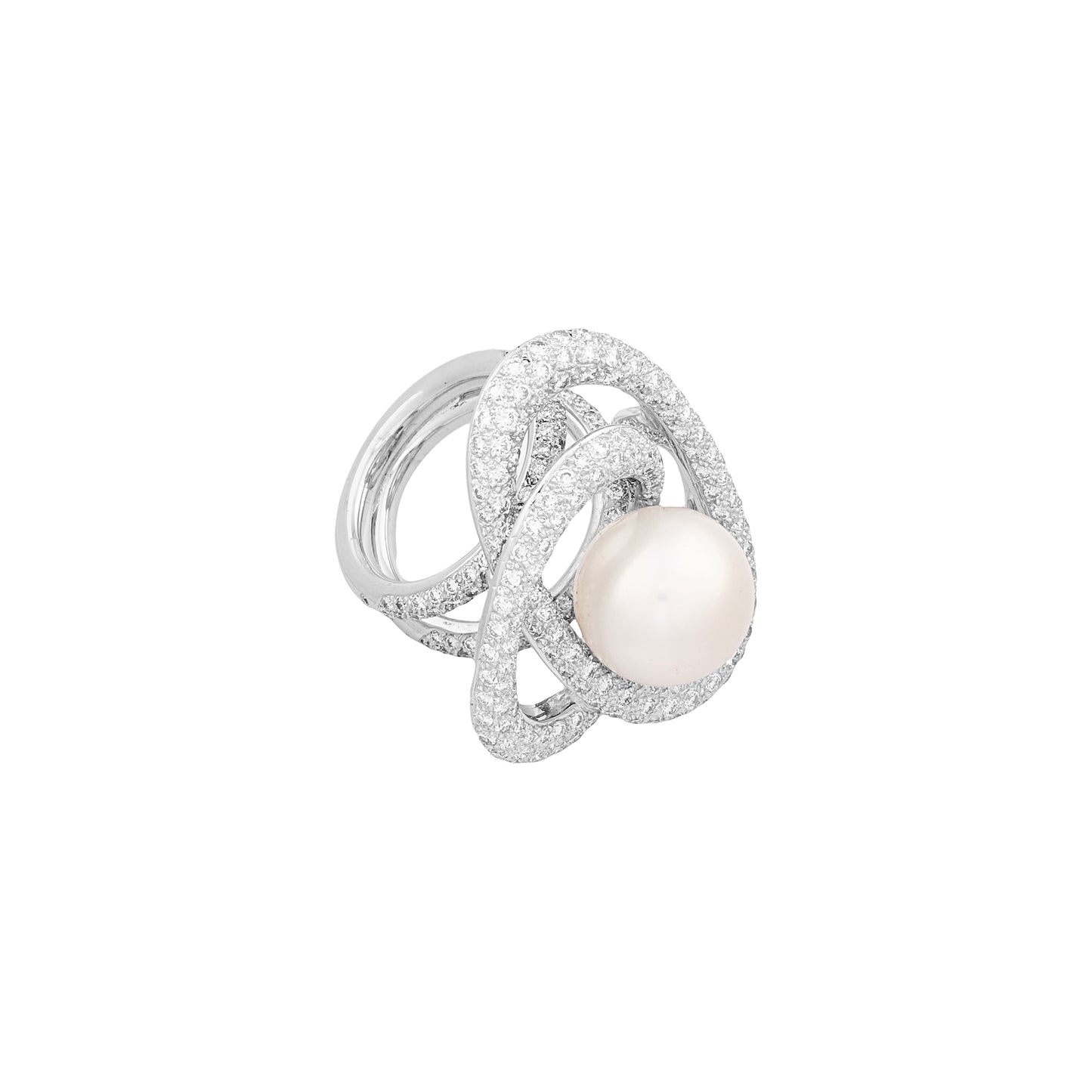 Vintage French "whirlwind" Pearl Ring