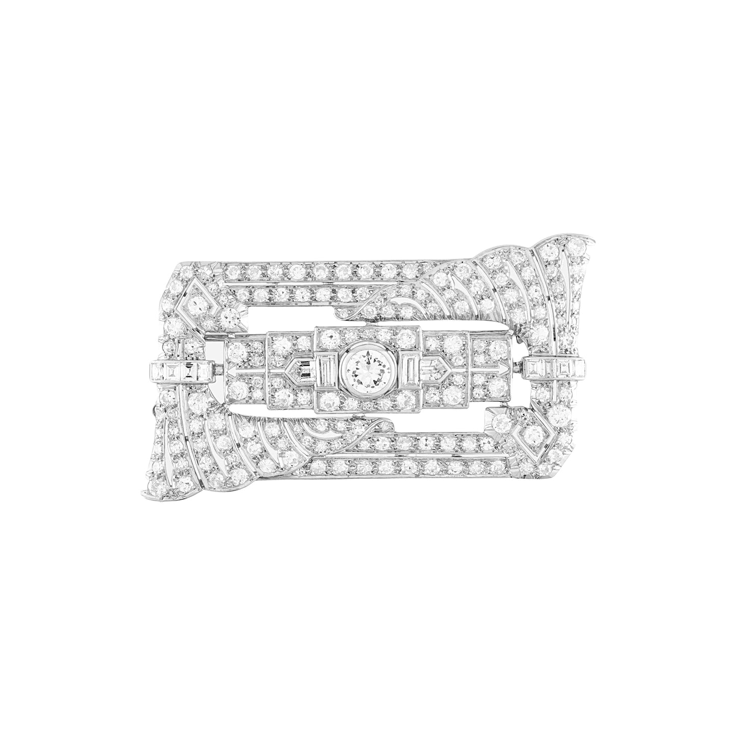 Art Deco "Plaque" Diamond Brooch