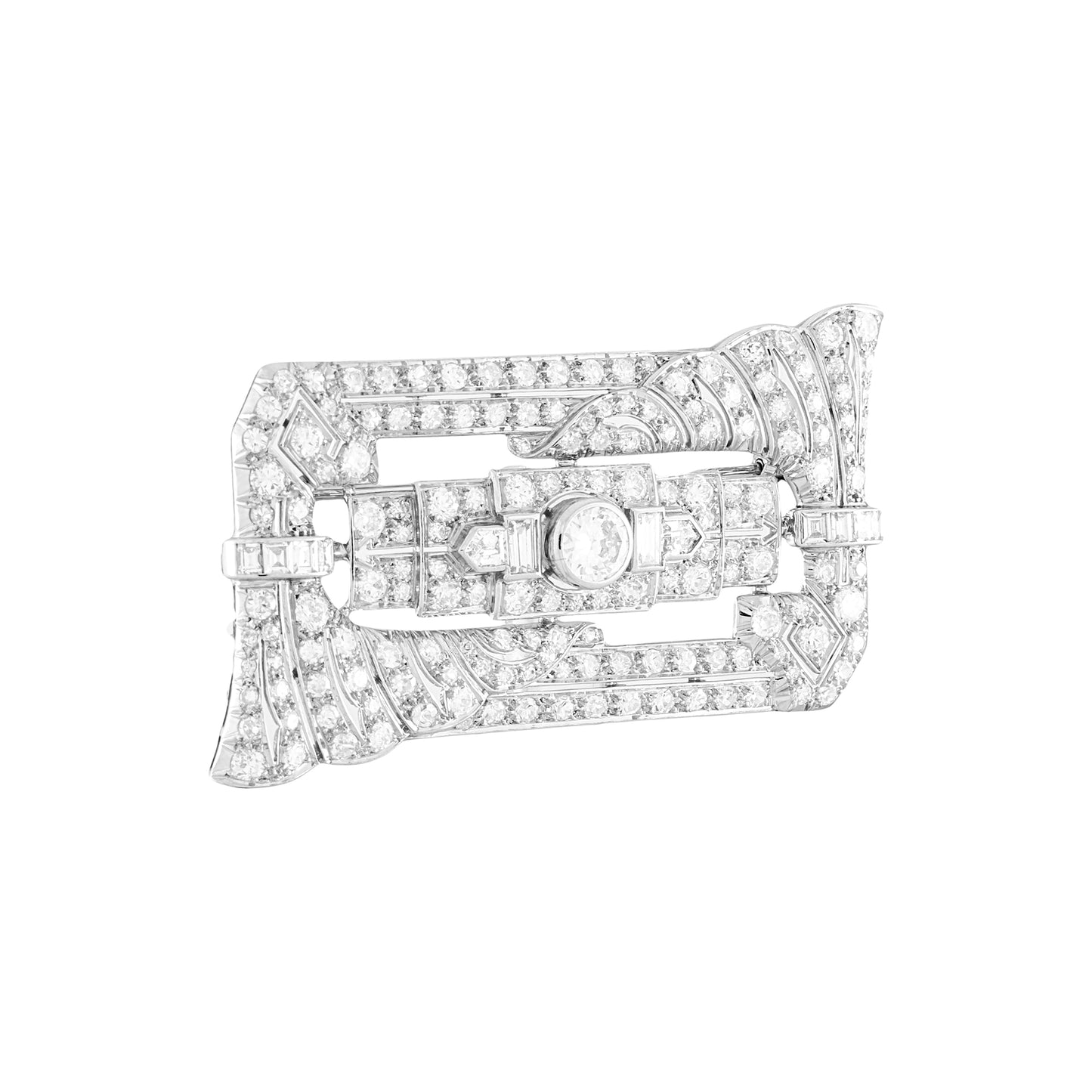 Art Deco "Plaque" Diamond Brooch