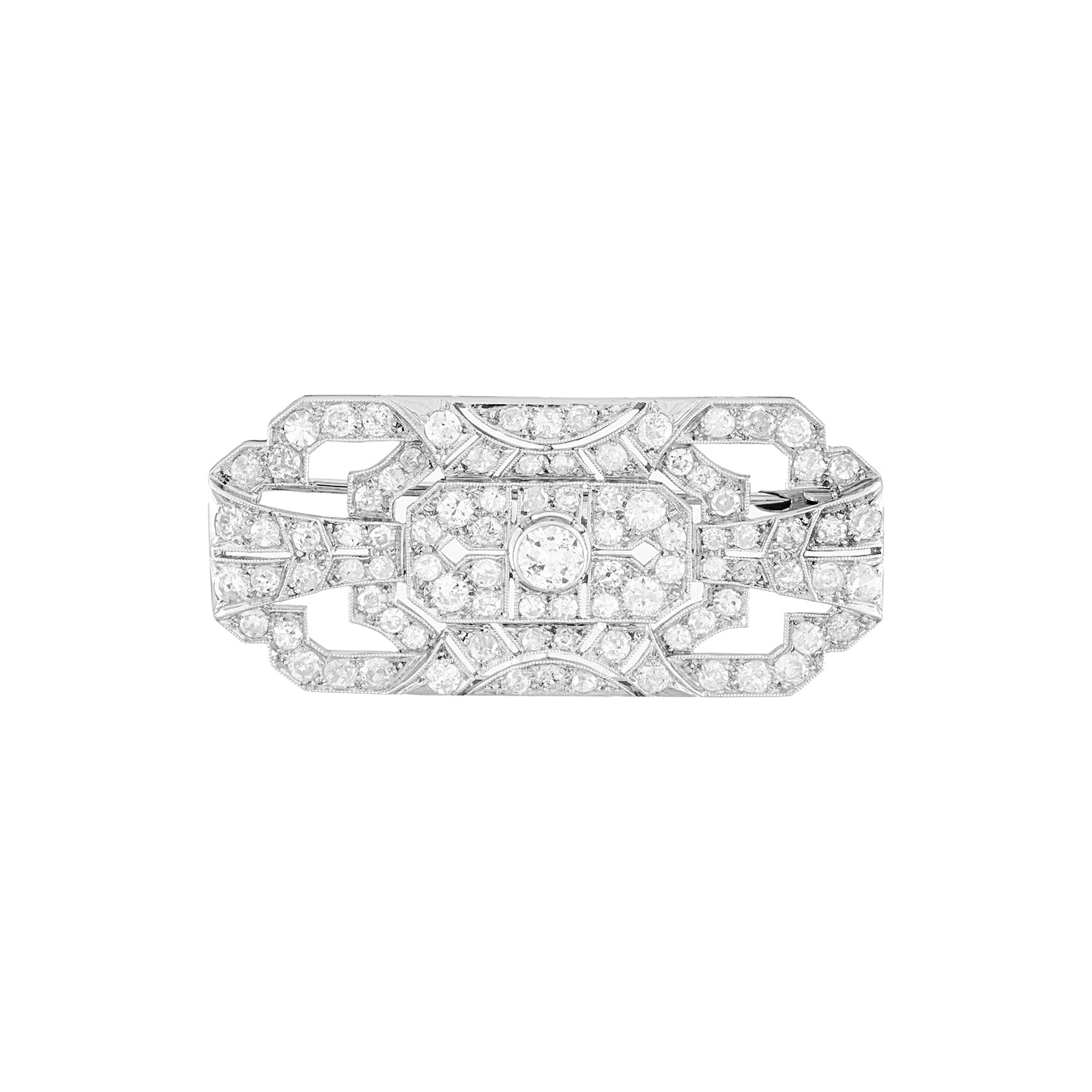 Art Deco "Plaque" Diamond Brooch