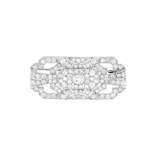 Art Deco "Plaque" Diamond Brooch