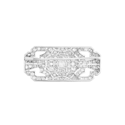 Art Deco "Plaque" Diamond Brooch